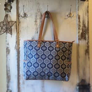 Thirty-One Dotty Hexagon Cindy Tote Lightweight Retired Bag